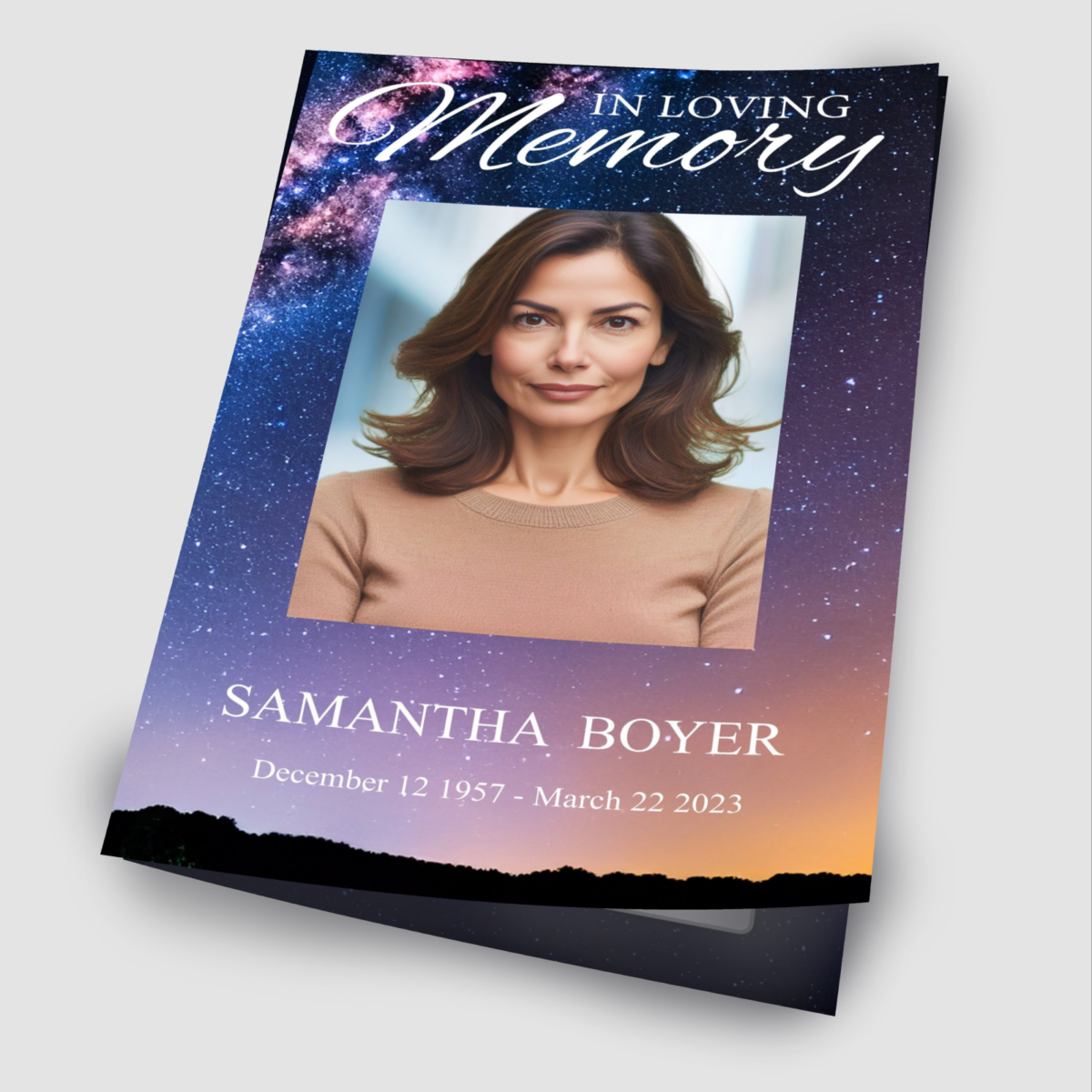 Galaxy Funeral Program