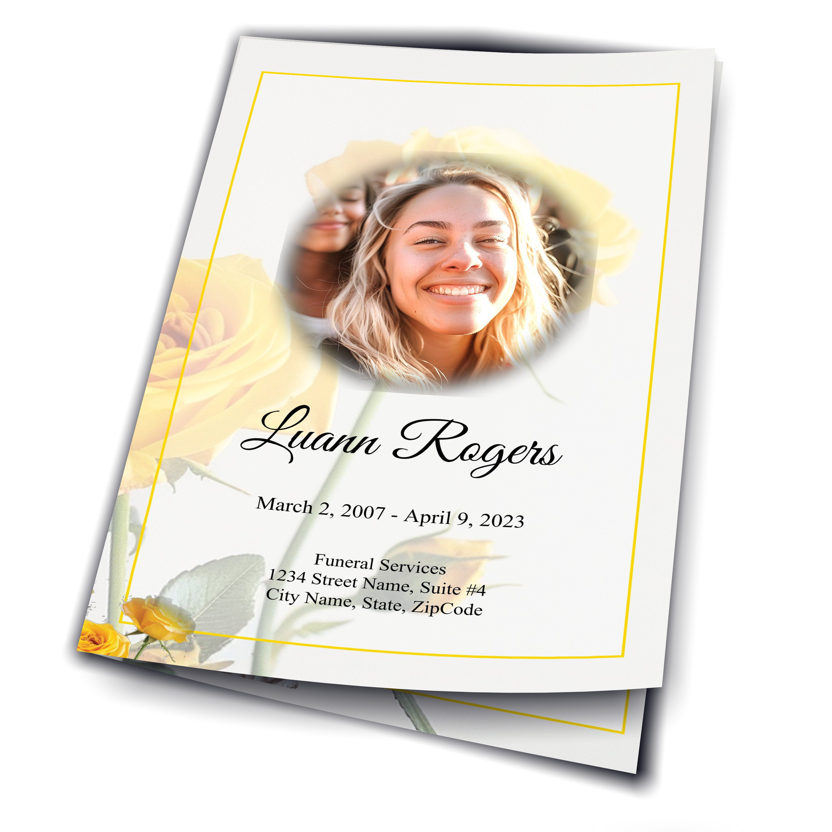 Personalized Funeral Programs Sample